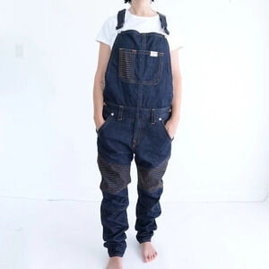 True Religion Y2K Dark Blue Denim Cotton Overalls Relaxed Workwear Preppy M